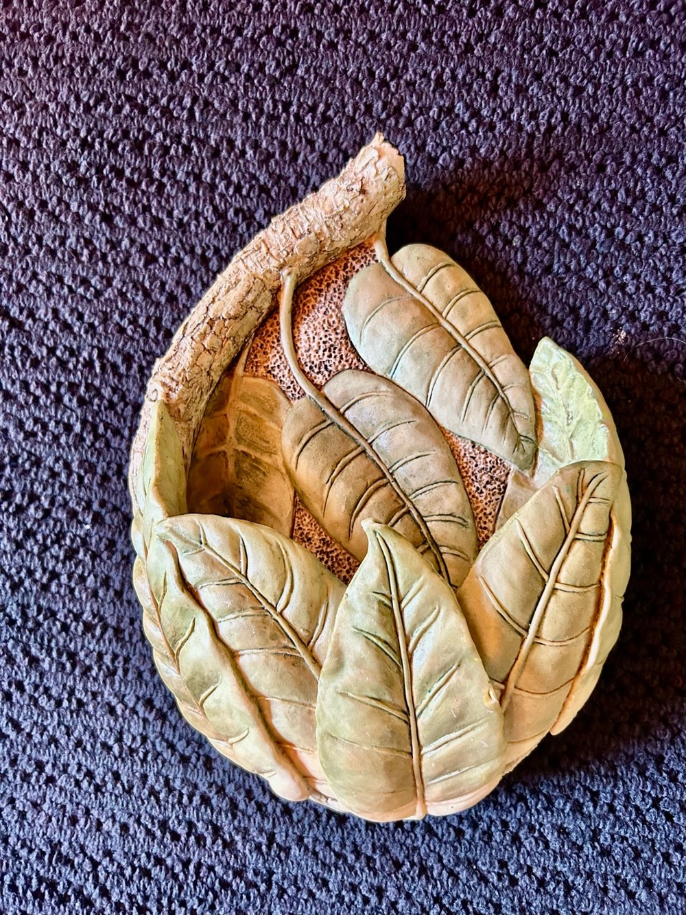 Painted Leaf Wall Pocket